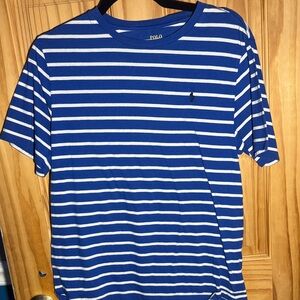 Polo by Ralph Lauren Striped Blue and White Tee